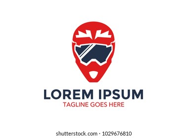 motocross logo. minimalist. simple. vector illustration. icon