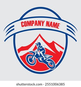 motocross logo , motorbike logo vector