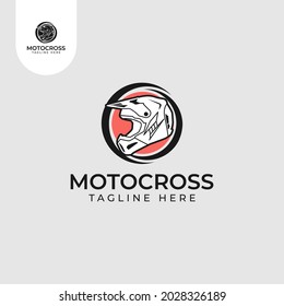 motocross logo on white background perfect for company