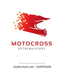Motocross Logo Template Design Vector, Emblem, Concept Design, Creative Symbol, Icon