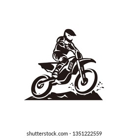 Motocross logo template design vector