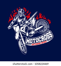 Motocross logo template vector illustration