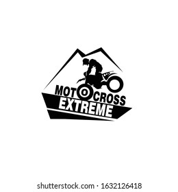 Motocross logo template vector illustrator