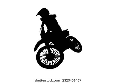 motocross logo vector design silhouette