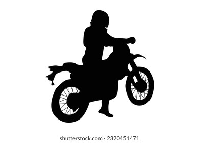 motocross logo vector design silhouette