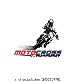 Motocross Logo Vektor Illustration Design. Motocross Freestyle Logo abstrakt