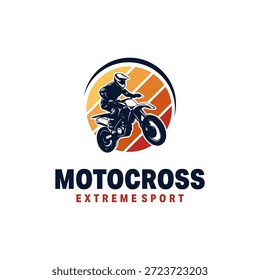 Projeto de ilustração de vetor de logotipo Motocross