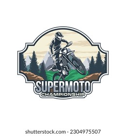 Premium Vector  Motocross set logo designs