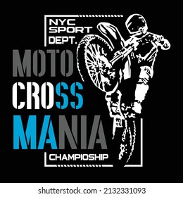 motocross manis design typografie Vektorgrafik für t shirt