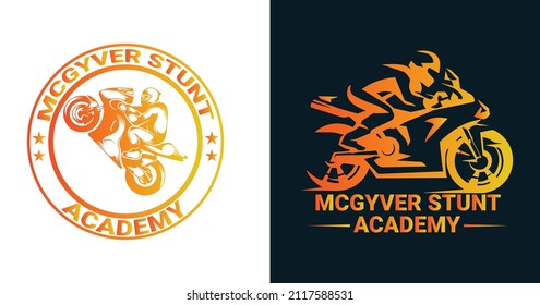 motocross mascot logo design vector with modern illustration concept style for badge, emblem and tshirt printing. motocross illustration with a jumping style.
