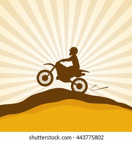 Motocross, motorcycle bike rides action