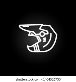 motocross neon icon. Elements of motor sports set. Simple icon for websites, web design, mobile app, info graphics