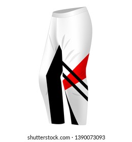 Motocross pants design. Sportswear design for competitions, promo, racing, gaming. Templates trousers for mountain biking, downhill. Sublimation print. Vector illustration.