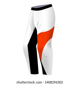 Motocross pants design. Sportswear design for competitions, promo, racing, gaming. Templates trousers for mountain biking, downhill. Sublimation print. Vector illustration.