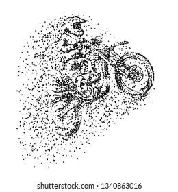motocross particle vector illustration