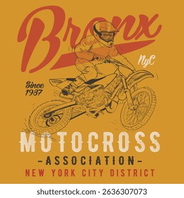 Motocross Poster Graphic Vector Illustration 