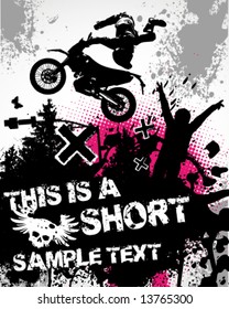 Motocross Poster Vector Illustration