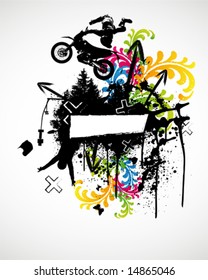 Motocross Poster Vector Illustration