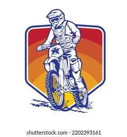 Motocross Racing Vector Illustration Perfect Tshirt Stock Vector ...