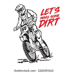 Motocross racing vector illustration, perfect for tshirt design and event logo