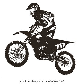 Motocross Rider Stock Vector (Royalty Free) 647075908 | Shutterstock