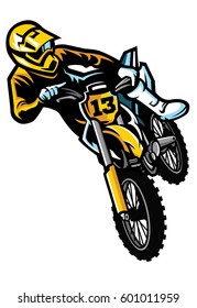 Motocross Rider Act Stock Vector (Royalty Free) 601011959 | Shutterstock