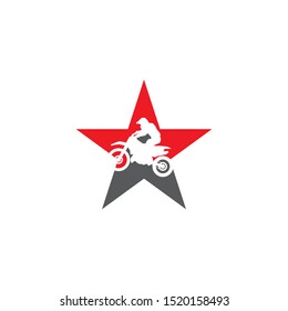 motocross rider illustration vector template