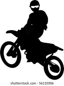 Motocross rider jumping