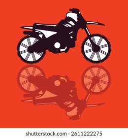 motocross rider jumping riding the motocross bike vector