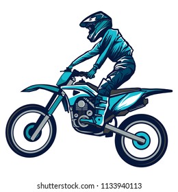 motocross rider ride the motocross bike