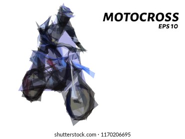Motocross rider silhouette
