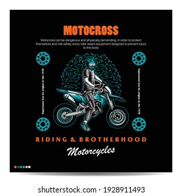 Motocross riders ride motocross bikes artwork streetwear, motocross vintage