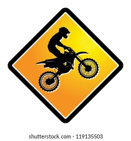 Motocross sign, vector illustration