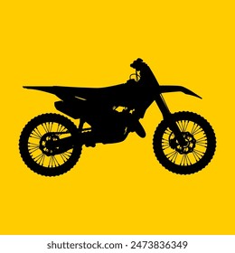 Motocross Silhouette Seitenansicht Vektorillustration