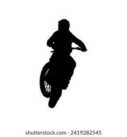 Motocross silhouette vector, suitable for various designs related to the sport of motocross, and can also be used in general designs that include themes of speed, adventure or exploration.