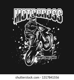 motocross sport challenge vector illustration