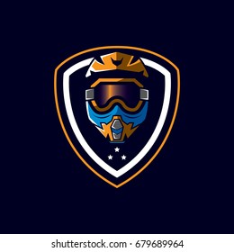 Motocross sport emblem