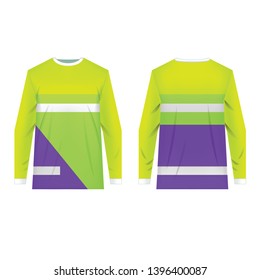 Motocross sportswear kit design. Sportswear design for competitions, promo, racing, gaming. Templates jersey for mountain biking, downhill. Sublimation print blank. Vector illustration.