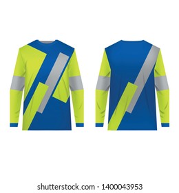 Motocross sportswear kit design. Sportswear design for competitions, promo, racing, gaming. Templates jersey for mountain biking, downhill. Sublimation print blank. Vector illustration.