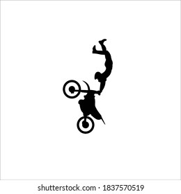 Motocross Symbol Logo. Vector Illustration.