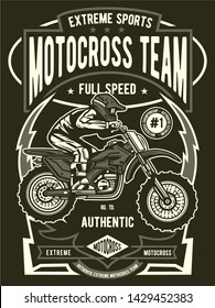 Motocross Team Poster Template Design