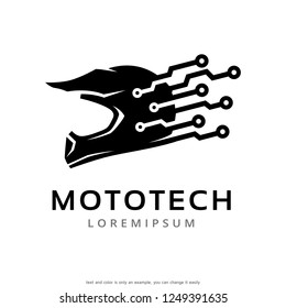 Motocross Technology Logo Template Design Vector, Emblem, Concept Design, Creative Symbol, Icon