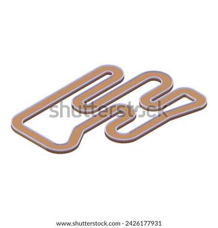 Motocross track icon isometric vector. Bike rider. Biker race