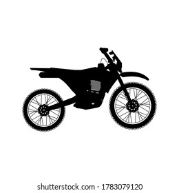 Motocross, trail bike, off road motorcycle icon vector design. Vector illustration