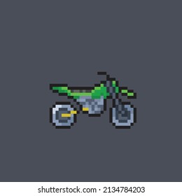 Motocross trail in pixel style