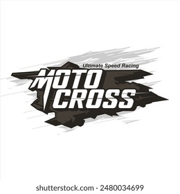 Motocross Ultimate Speed Racing trendy fashionable vector t-shirt and apparel design, typography, print, poster. Global swatches.