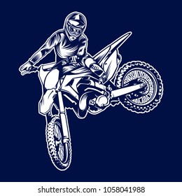 Motocross vector illustration