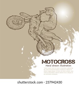 motocross  vector illustrations