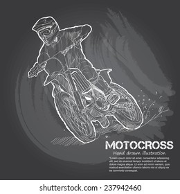 motocross. vector illustrations