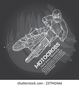 motocross  vector illustrations